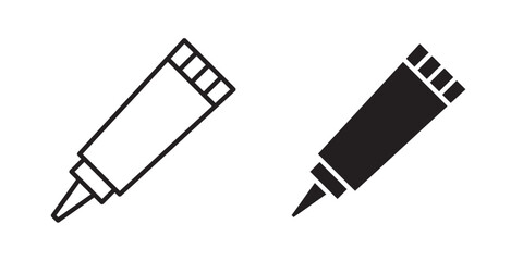 Glue icon. Vector illustration with stroke and fill on a white background.
