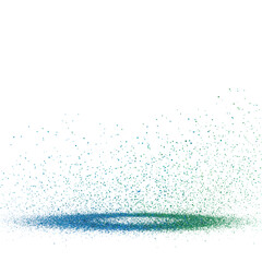 Abstract Isolated Splash of Blue And Green Water Effect on Black Background