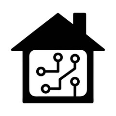 Smart home automation system icon vector illustration for iot and modern home technology design