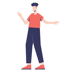 illustration of a modern business man character