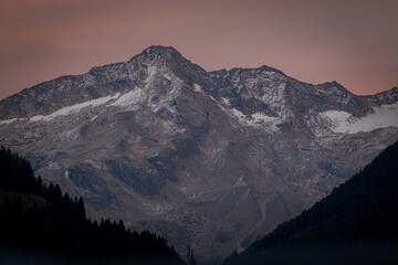 View from Bad Hofgastein to Bad Gastein on the Austrian Alps