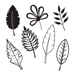 20 Unique Leaf Vector Icons – Minimal Flat Nature Set.