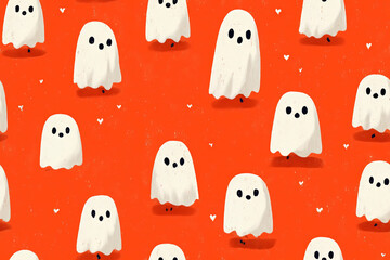 Charming ghost pattern perfect for Halloween celebration designs