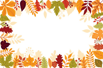 Fall background with colorful leaves