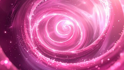 A mesmerizing spiral design unfolds in vibrant pinks and whites, showcasing an ethereal and swirling abstract pattern.