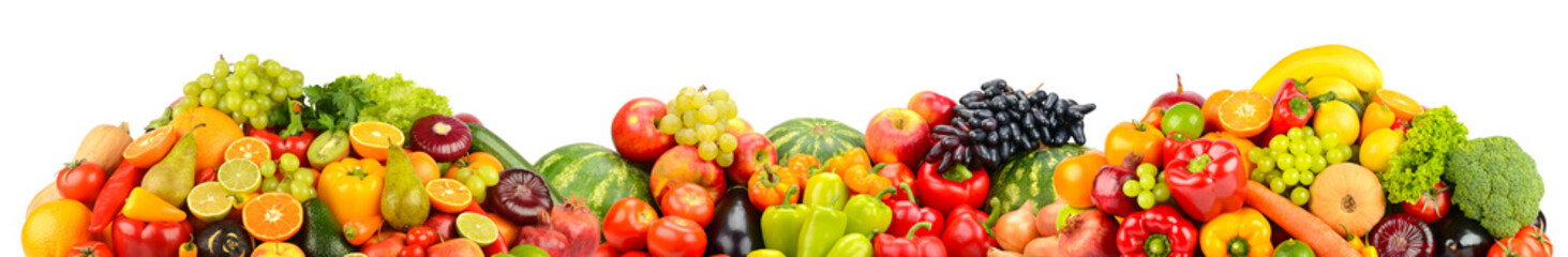 An Abundant Collection Of Fresh Produce Creating A Bright And Vibrant Food Banner.