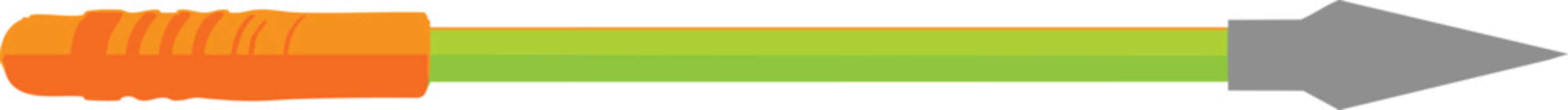 Illustration Vector of Toy Spear with Orange Handle and Gray Head Kids Play Modern Design