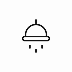 rainfall shower head icon sign vector