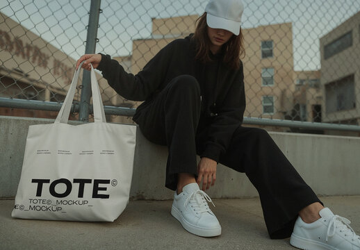 Urban Tote Bag Mockup