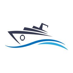 Ship logo icon illustration