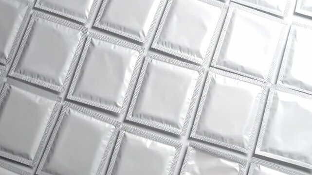 Blank white square packages