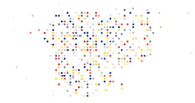 Generative Motion Circles Build Cambodia Silhouette