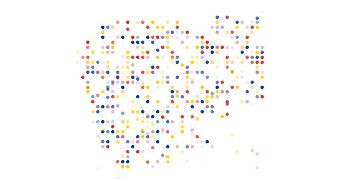 Generative Motion Circles Build Cambodia Silhouette