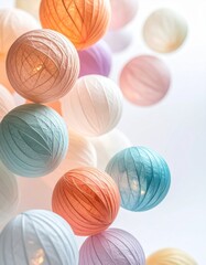 Fototapeta premium Objects made from Washi paper (Japanese Paper) background