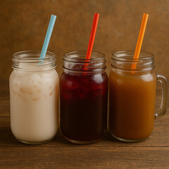 Mexican Aguas Frescas in Mason Jars