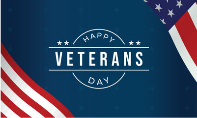 Happy veterans day graphic for honoring those who served suitable for patriotic designs, military appreciation events, and social media posts.
