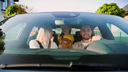 Embarking on a joyful Family Road Trip Adventure in a Car filled with laughter and memories