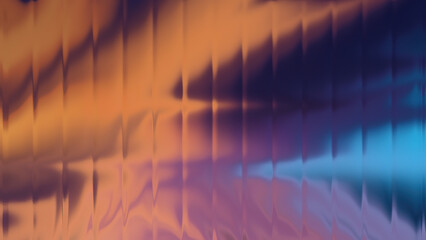 Vibrant Orange and Blue Gradient with Vertical Ribbed Texture abstract background