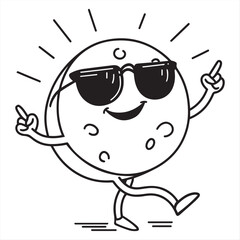 Cool Cheese Character with Sunglasses Thumbs Up