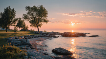 experience summer landscapes and nature in  different cities across canada beauty of stunning summer sunsets over