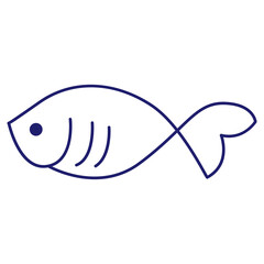 Vector aquarium fish silhouette illustration. Cartoon flat aquarium fish icon for your design.  Eps 10. 