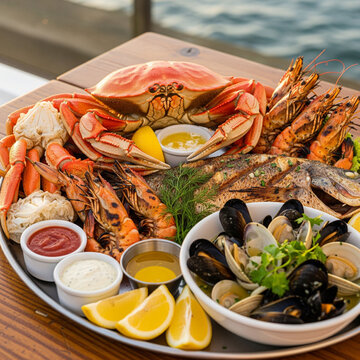 seafood on the oiring