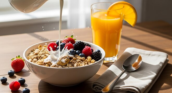 Healthy Breakfast Cereal Bowl.