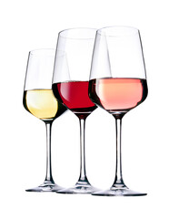 various wine glasses