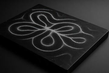 chladni sand pattern on black plate