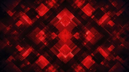 Geometric red abstract background with dynamic symmetric patterns