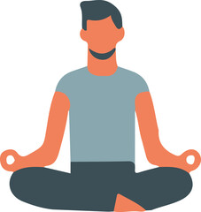 Yoga person Flat vector illustration