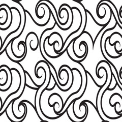 Seamless Abstract Interlocking S-Curve Pattern