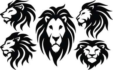 Fototapeta premium Tribal Lion Head Collection