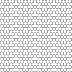 Graphene-Inspired Hexagon Grid &ndash; Black Geometric Tessellation on White