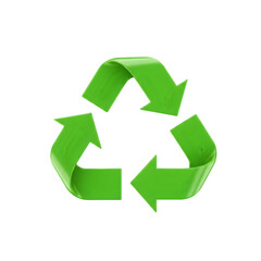 Obraz premium Green Recycle Symbol Illustration On Transparent Background