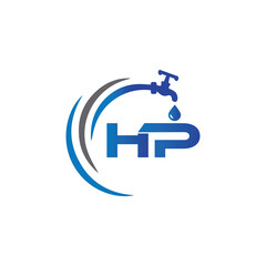 Simple initial HP plumbing logo