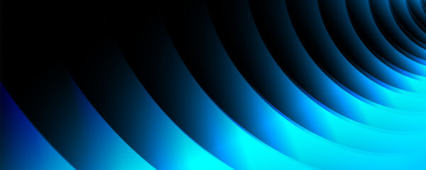 Abstract  black and blue color, modern design stripes background with curve lines. Vector illustration.