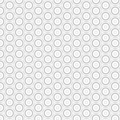 Concentric Ring Grid Pattern – Gray Circular Motif with Solid and Dashed Lines