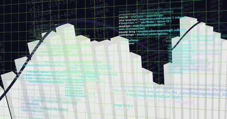Displaying jagged white blocks revealing code and ERROR logs on digital interface, with green grid