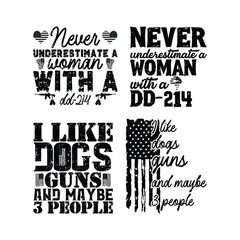 Motivational Quotes Typography: A striking compilation of typography art displays empowering messages, from woman to appreciation for dogs, guns, and values