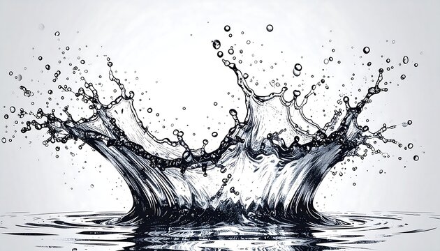 Water splash art