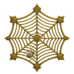 ゴールドスパイダーウェブ ハロウィン用素材