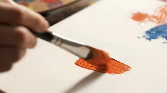 hand with paint brush