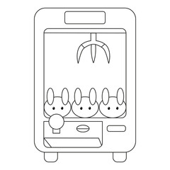 game indoor and amusement park carnival icons hand drawn, doodle elements, vector illustrations. Carousels, ferris wheel, arcade, bumper car, claw machine, entertainment park playground sstkTechnology