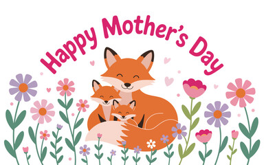 Happy Mother's Day backgrounds flat vector illustration