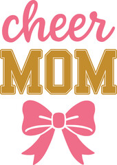 Cheer Mom Scalable SVG Vector Graphic with Editable Paths and Layers for Web, UI Design, Digital Art, and Print Applications