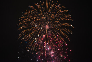 Festive fireworks. Fireworks in the sky.