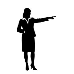 Businesswoman Pointing Silhouette