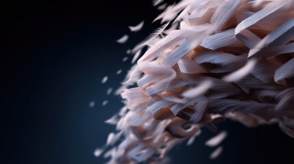 creative typography with 3D letters twisting and interacting with wind elements