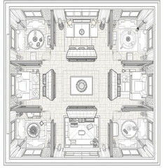 organization, interior concept, modern plan, classic layout, home interior, functional design, 